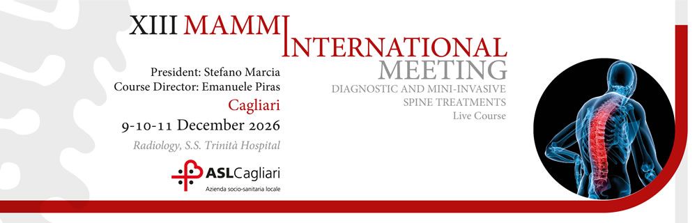 XIII MAMMI International Meeting - Diagnostic and Mini-invasive spine treatments